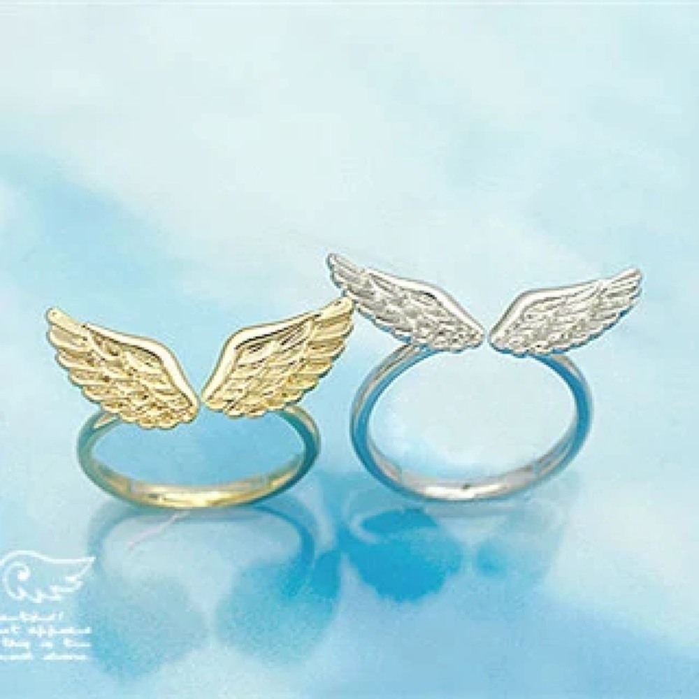 NEW!💙💎💛GOLDEN😇ANGEL😇WINGS! RINGLET!💛💎💙OPEN - Picture 5 of 8